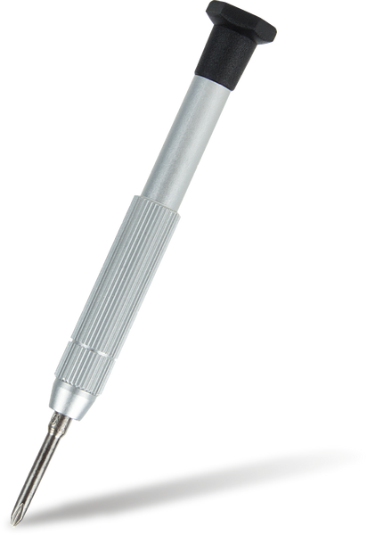 Präzisions-Schraubendreher aus Metall mit gerändeltem Griff, ideal für feine Reparaturarbeiten