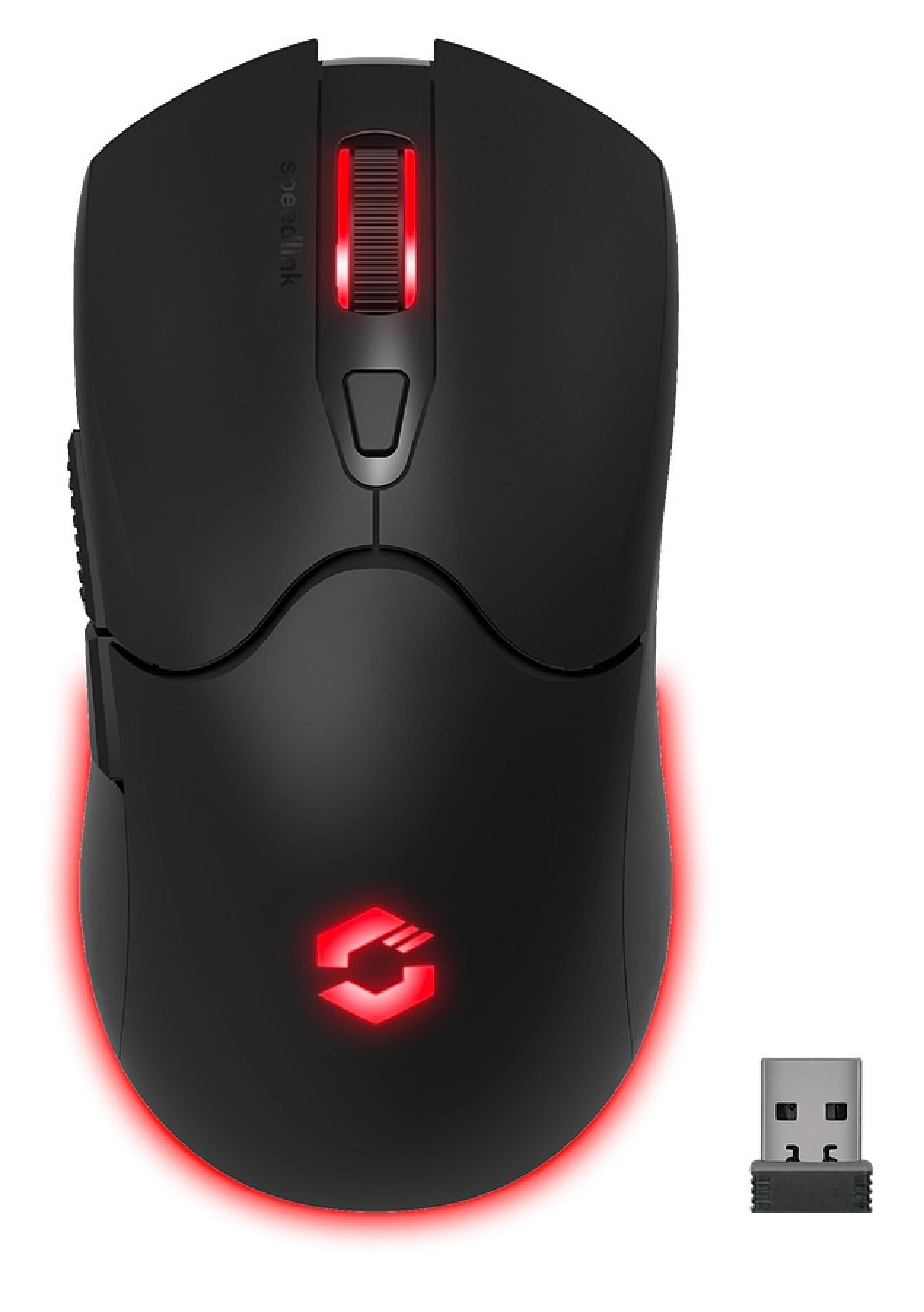 VELOX Wiederaufladbare RGB Gaming Maus - kabellos, schwarz