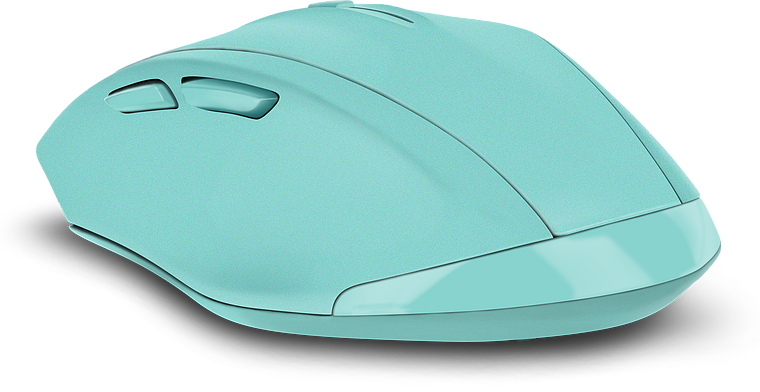 CALADO Silent Mouse - Wireless USB, rubber-turquoise