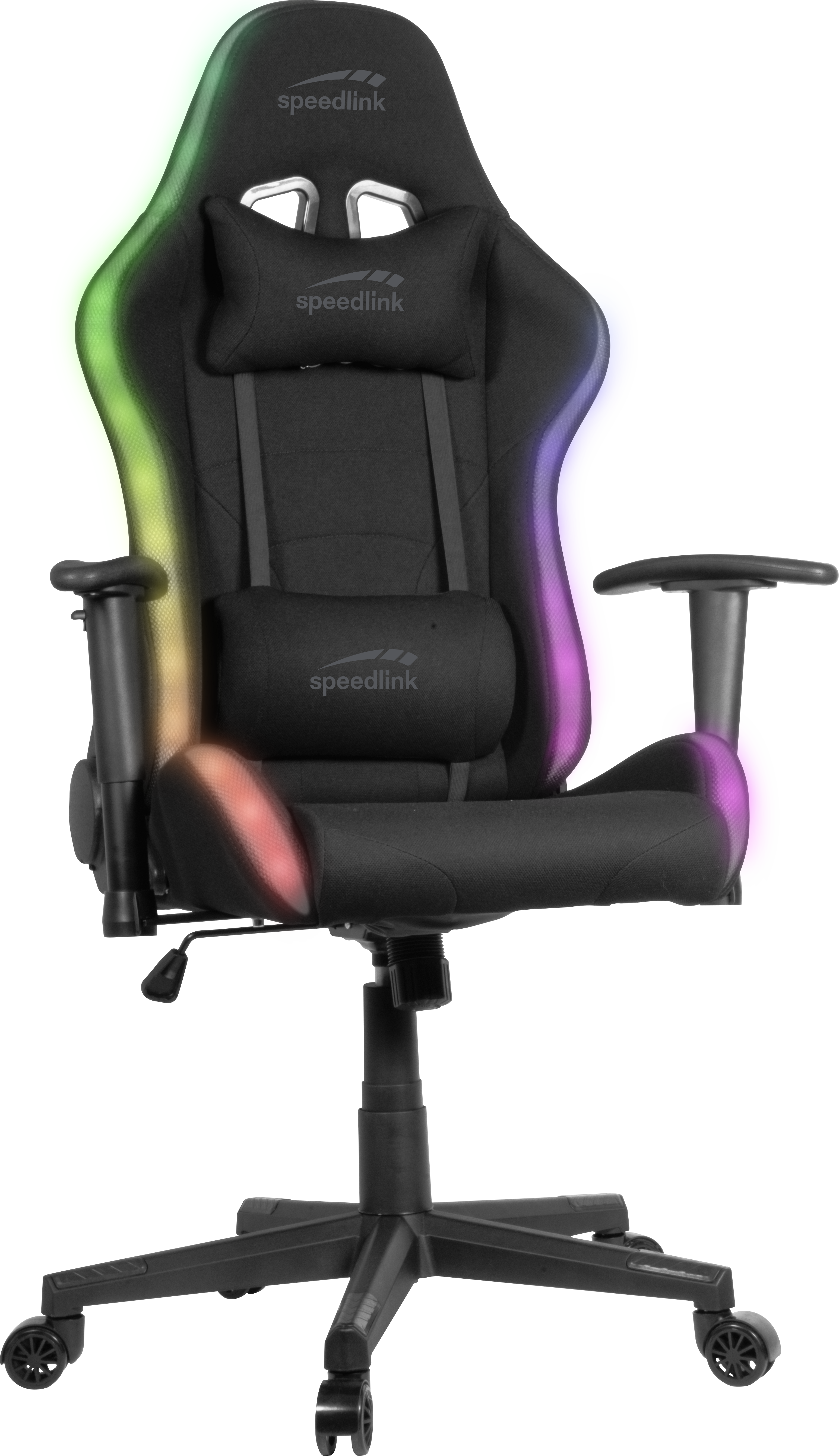 REGYS RGB Gaming Stuhl, schwarz Stoff