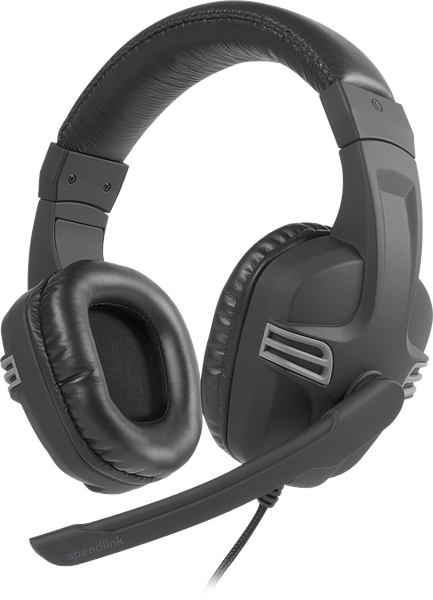 Schwarzes Over-Ear Gaming-Headset mit Mikrofon, gepolsterter Bügel und Ohrmuscheln
