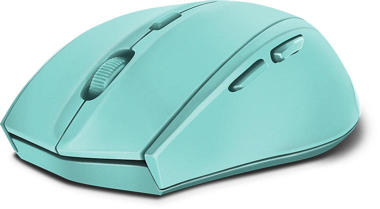 CALADO Silent Mouse - Wireless USB, rubber-turquoise
