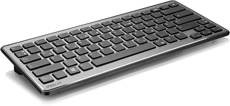 SPEEDLINK Tastatur in Schwarz mit flachem Design und Nummernblock, ideal für Büro und Zuhause