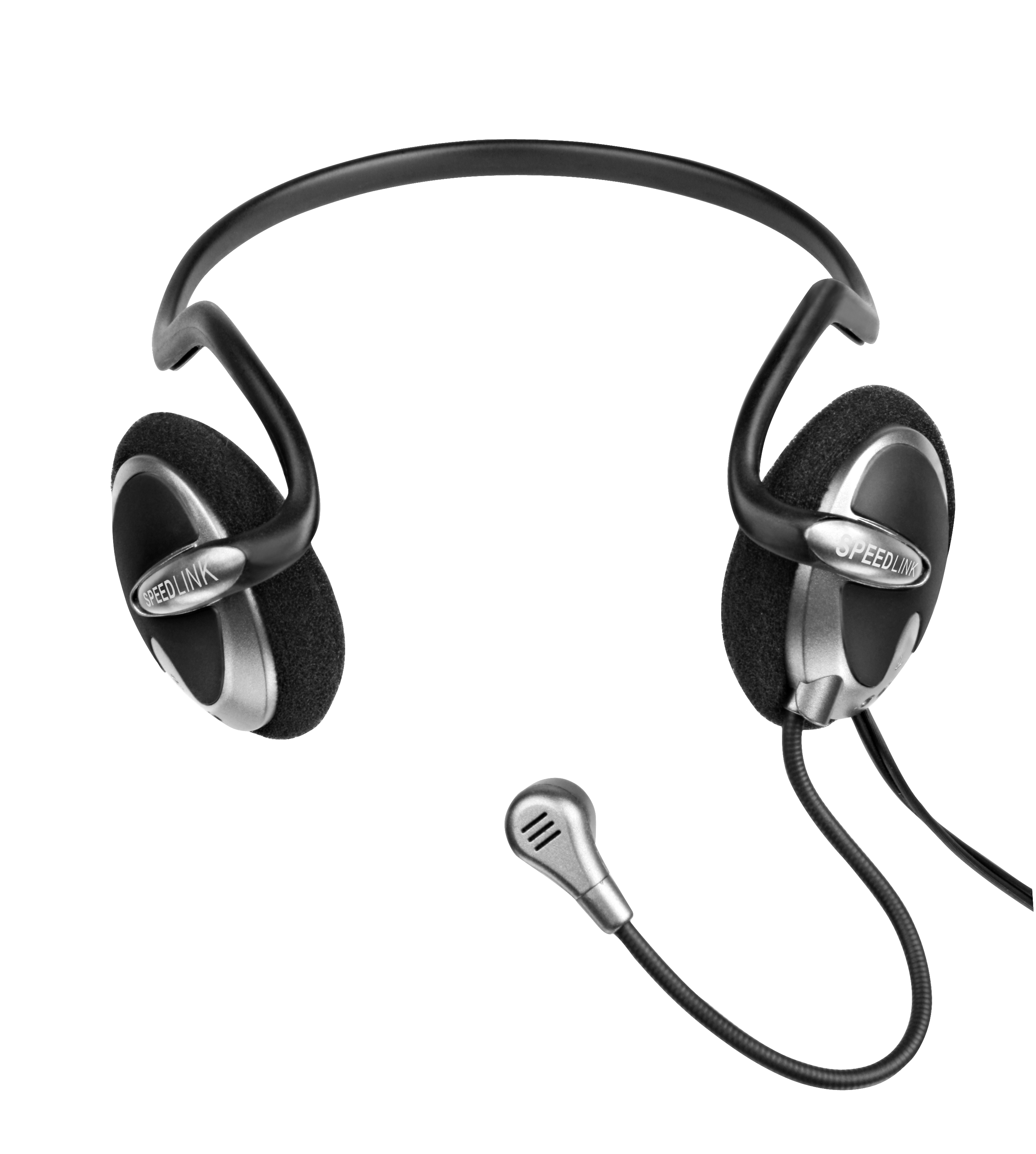 Schwarzes Speedlink Headset mit Mikrofon, komfortabel für PC und Voice-Chat geeignet