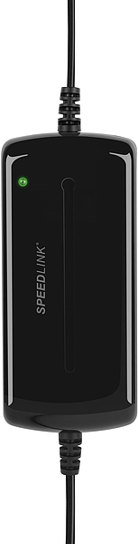 Schwarzes SPEEDLINK Netzteil mit LED-Anzeige, geeignet zum Aufladen von elektronischen Geräten