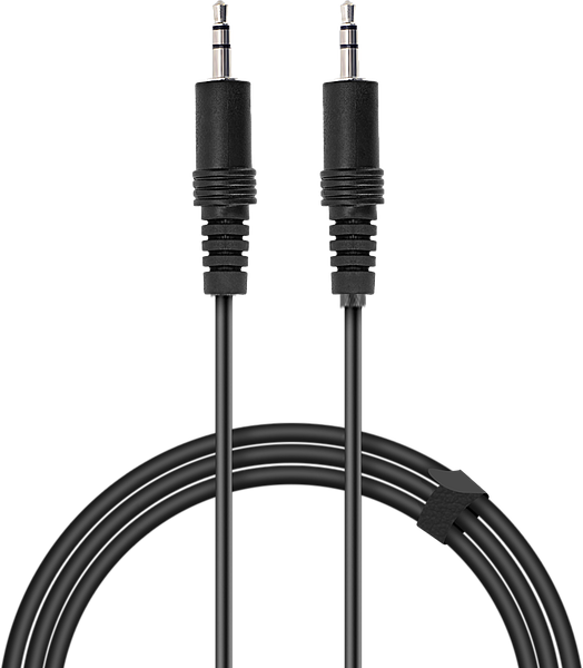 Schwarzes 3,5mm Klinkenkabel AUX mit zwei Steckern, geeignet für Audioverbindungen zwischen Kopfhörer, Lautsprecher und mobilen Geräten