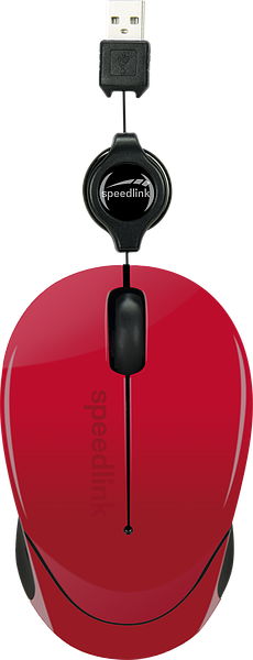 BEENIE Mobile Mouse - Wired USB, red