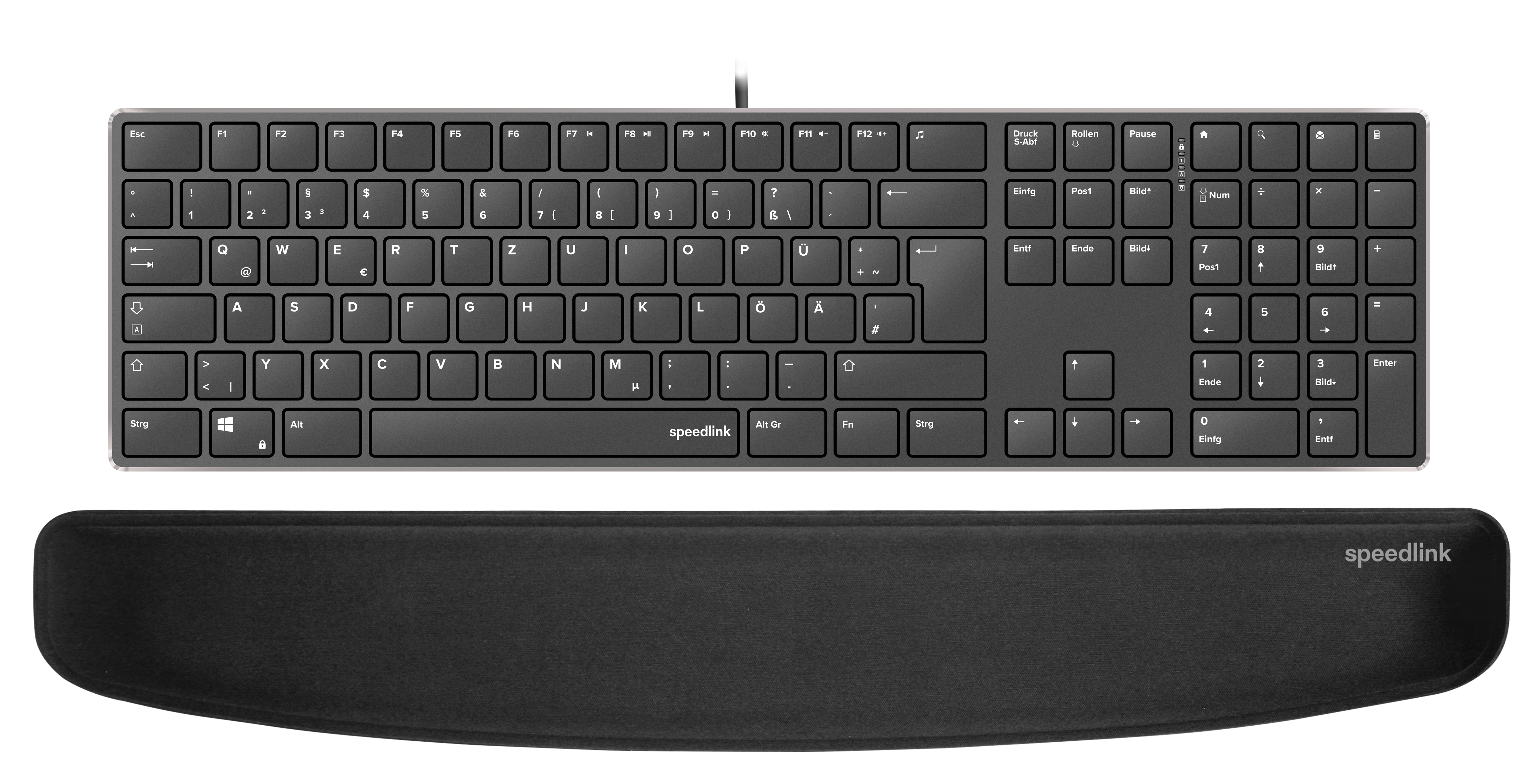 RIVA Slim Metal Scissor Keyboard, SATEEN Ergonomische Handgelenkauflage