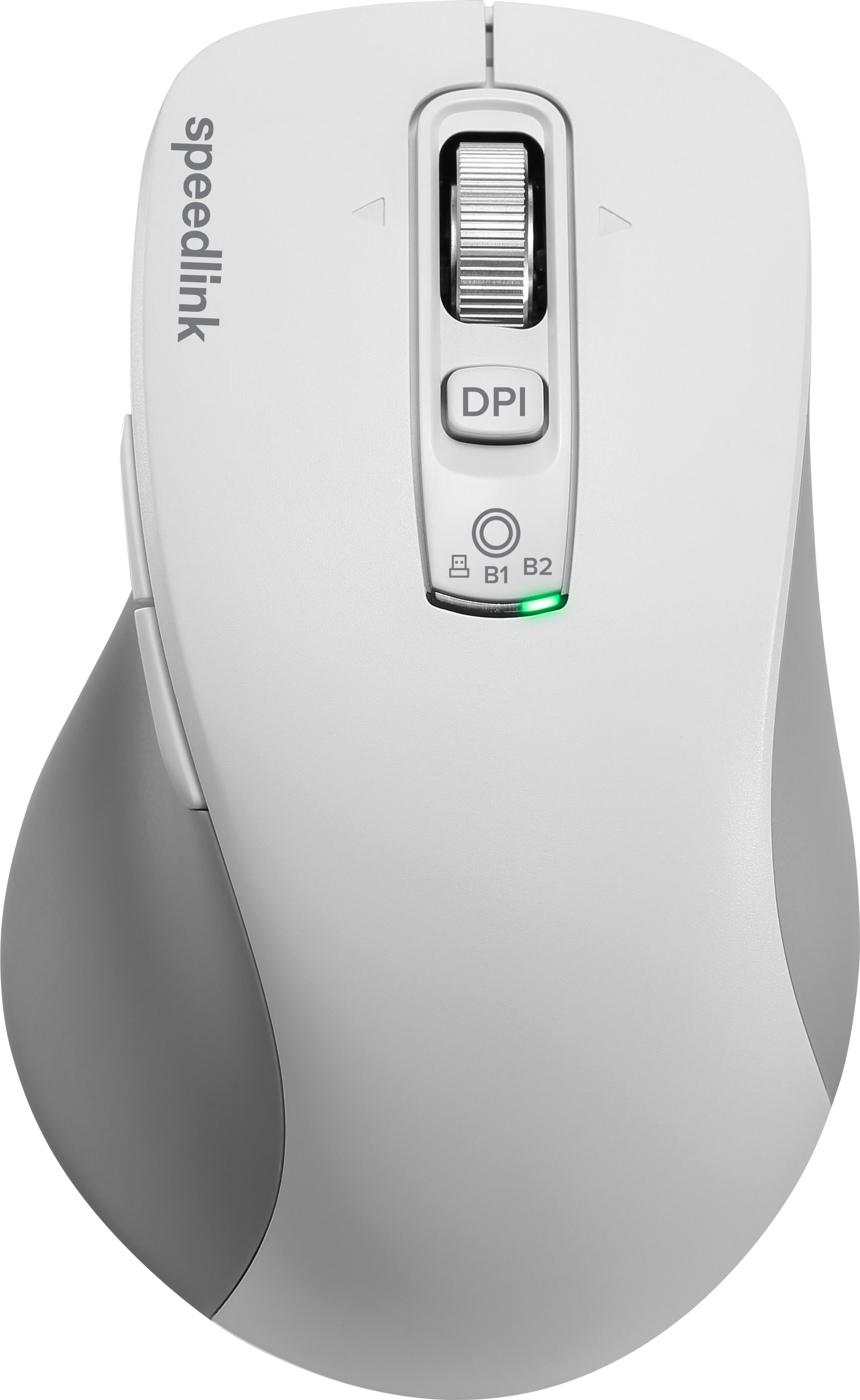 VELORA wiederaufladbare Maus - kabellos, Bluetooth, Smart Flying Scroll Wheel, weiß