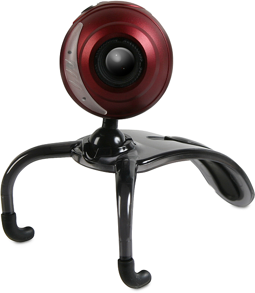 Snappy Mic Webcam, 350k Pixel, red