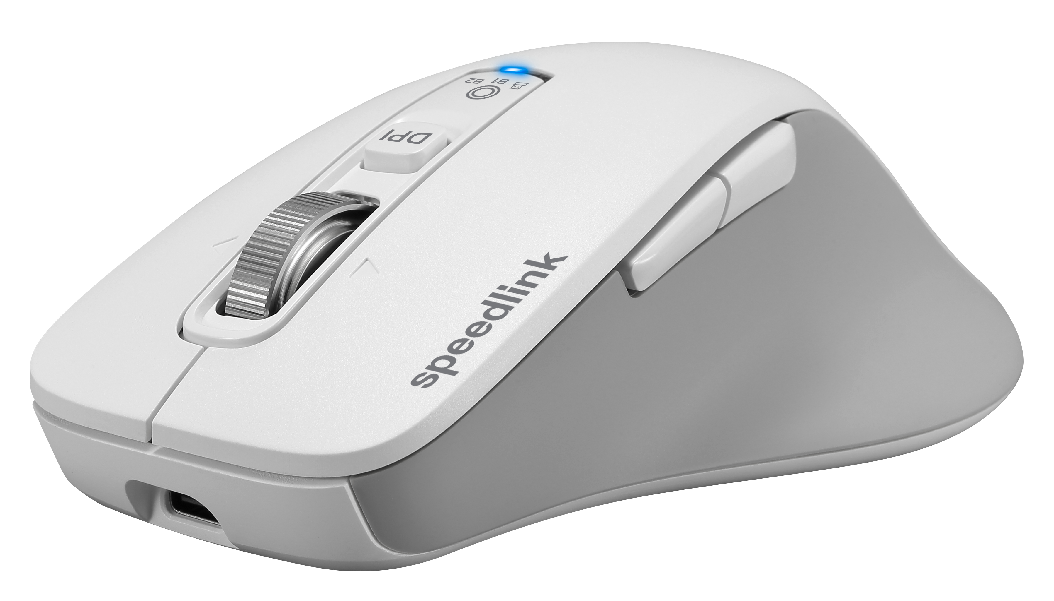VELORA wiederaufladbare Maus - kabellos, Bluetooth, Smart Flying Scroll Wheel, weiß