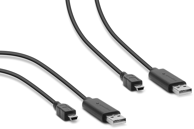 Zwei schwarze USB auf Micro-USB Kabel, ideal für Datentransfer und Aufladen von Geräten