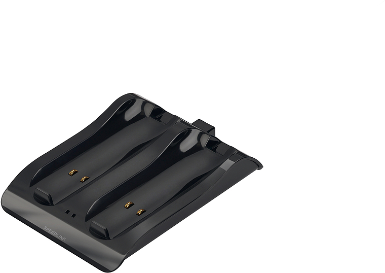 Schwarze SPEEDLINK Doppel-Ladestation zum gleichzeitigen Aufladen von zwei Xbox-Controllern