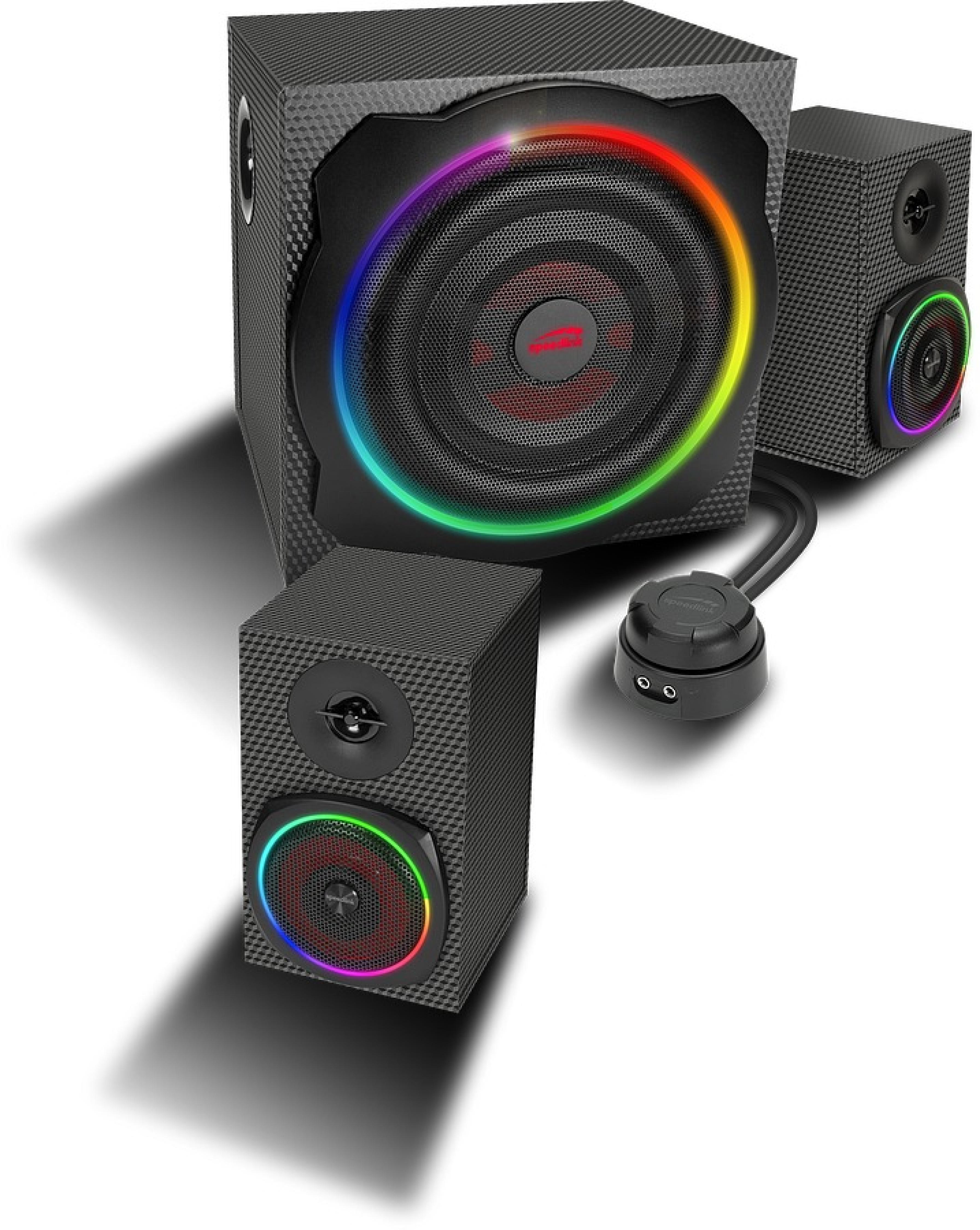 GRAVITY CARBON RGB 2.1 Subwoofer System, schwarz