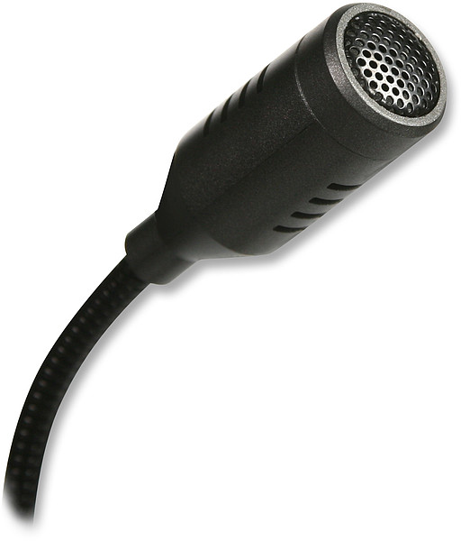 Schwarzes flexibles Tischmikrofon, ideal für Sprachaufnahmen, Konferenzen oder Online-Meetings