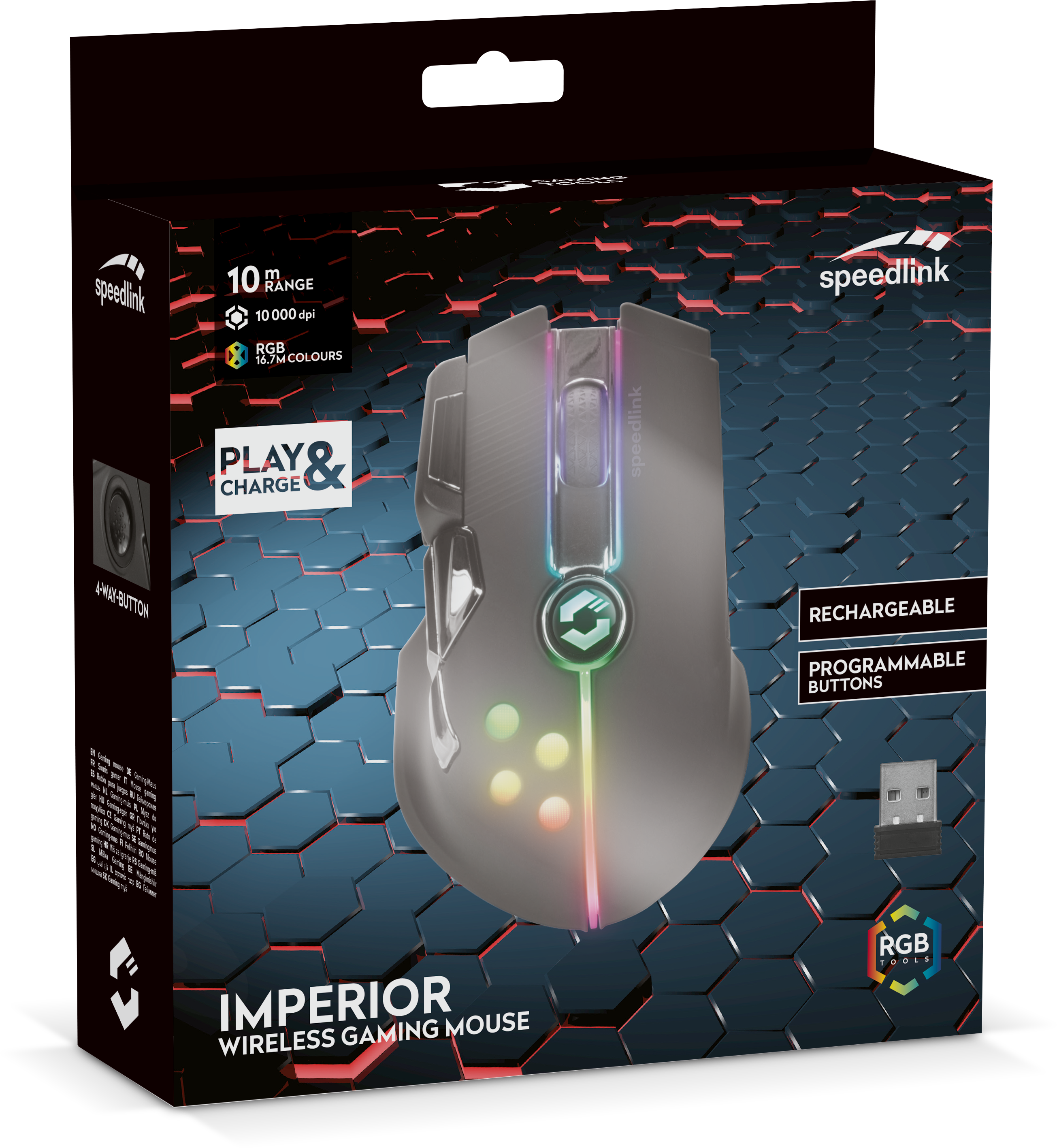 IMPERIOR Gaming Mouse - wireless, rubber-black