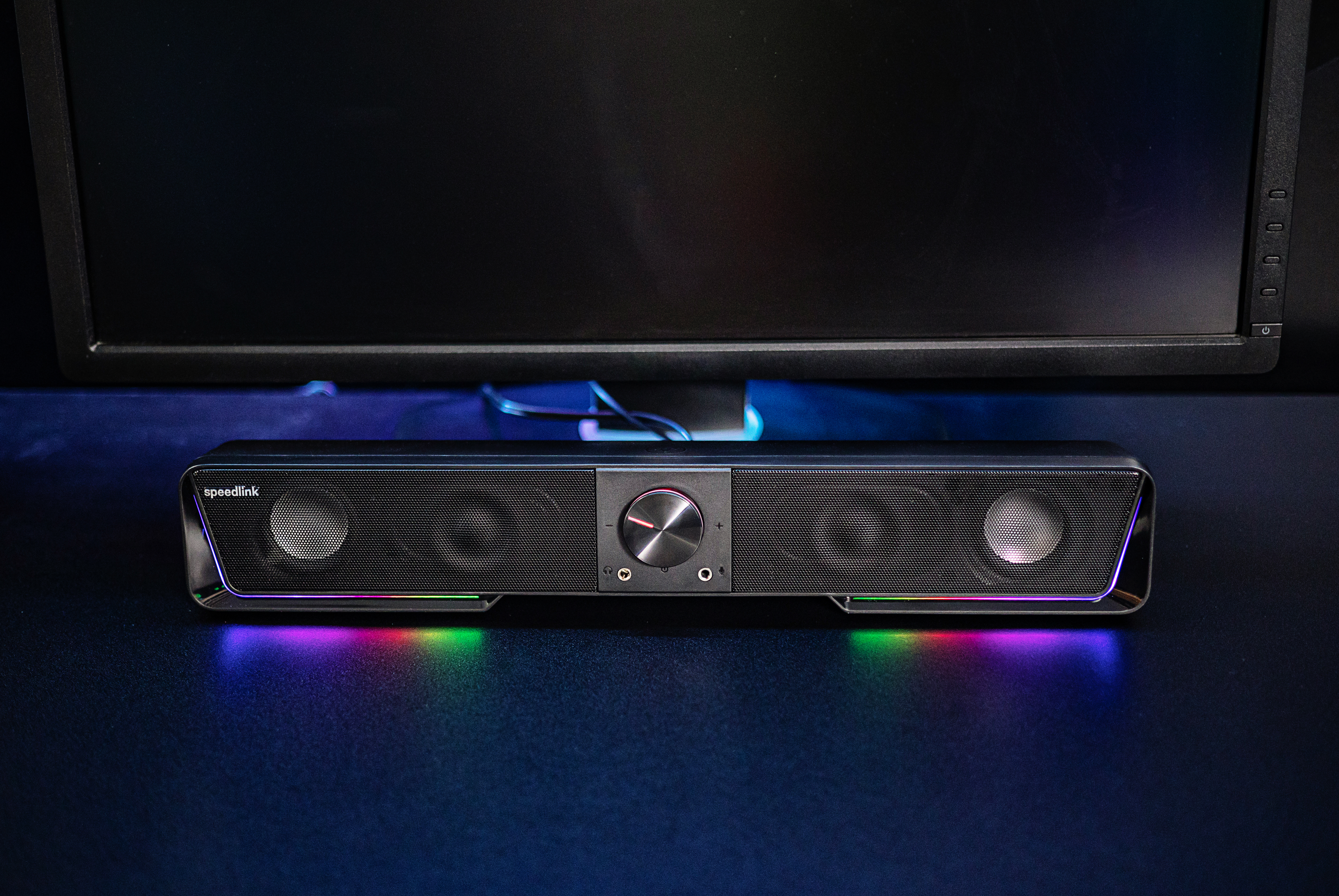 GRAVITY RGB Stereo Soundbar, schwarz