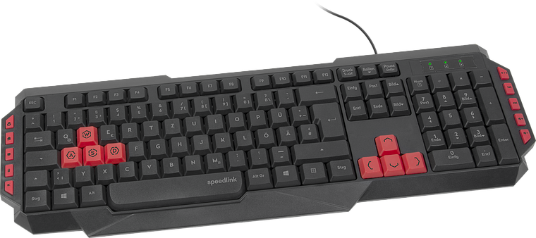 LUDICIUM Gaming Keyboard, black - DE Layout