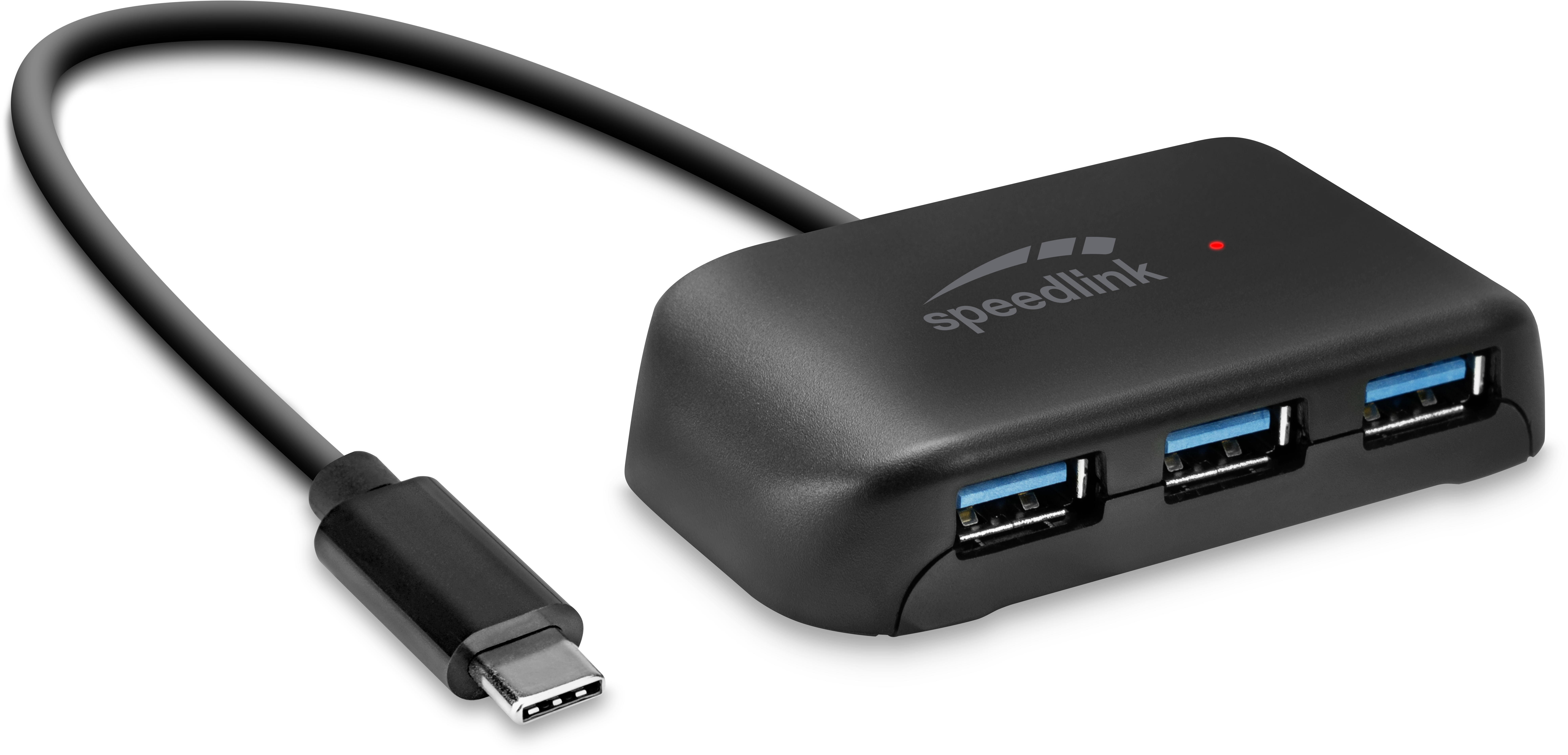 SNAPPY EVO USB Hub, 4-Port, Type-C to USB 3.0, USB 3.1 Gen 1, USB 3.2 Gen 1 (5 Gbit-s), black