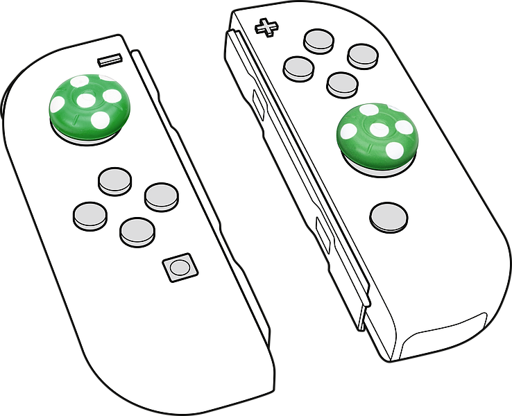 STIX Joy-Con Cap Set - für Nintendo Switch, mehrfarbig