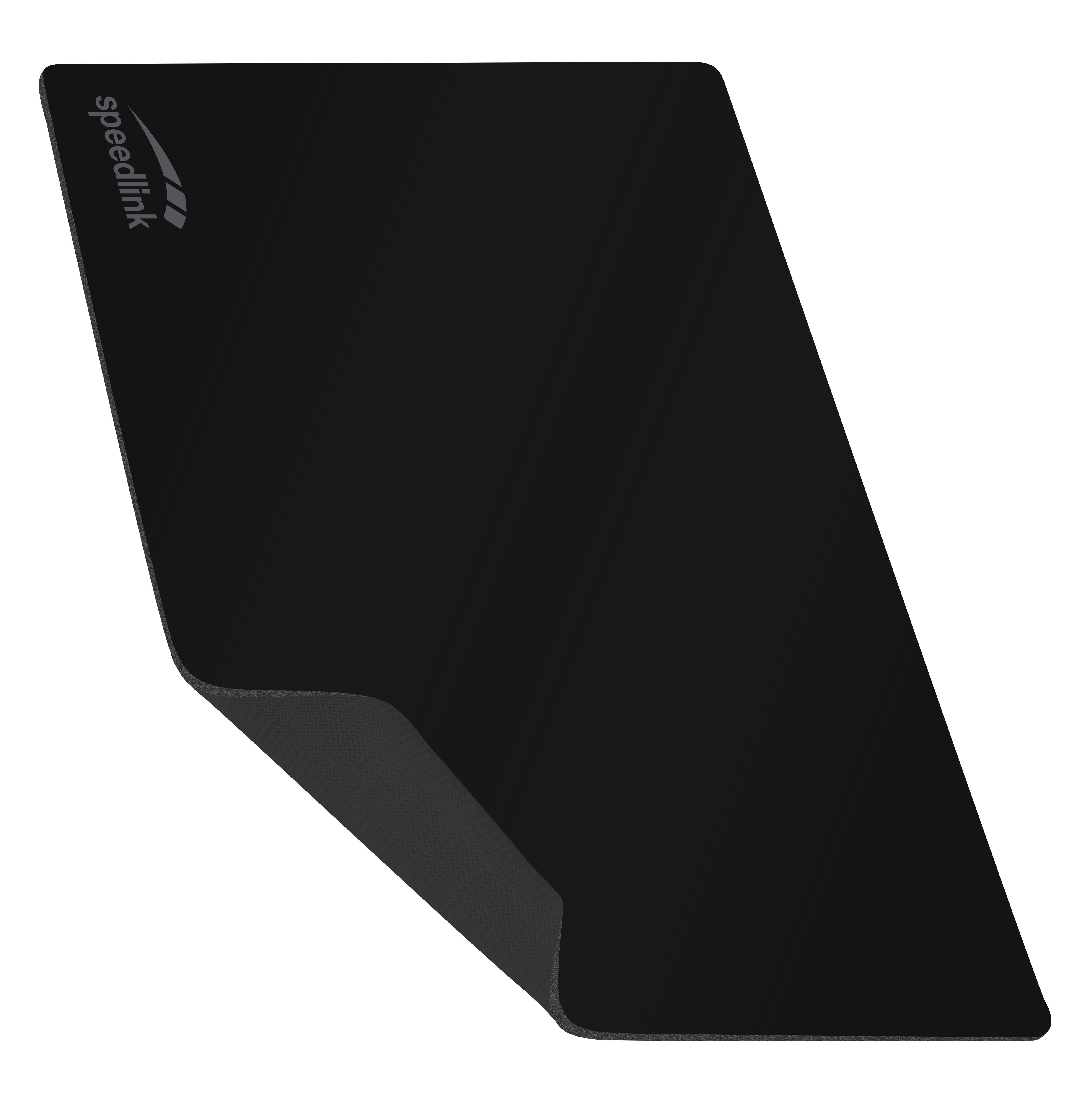 Schwarzes Speedlink Mauspad mit rutschfester Unterseite, ideal für präzises Arbeiten und Gaming am Schreibtisch