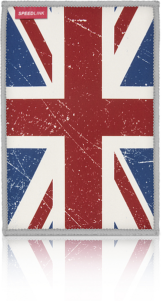 SPEEDLINK Mauspad mit britischer Flagge im Union Jack Design, rechteckig, abgenutzter Vintage-Look