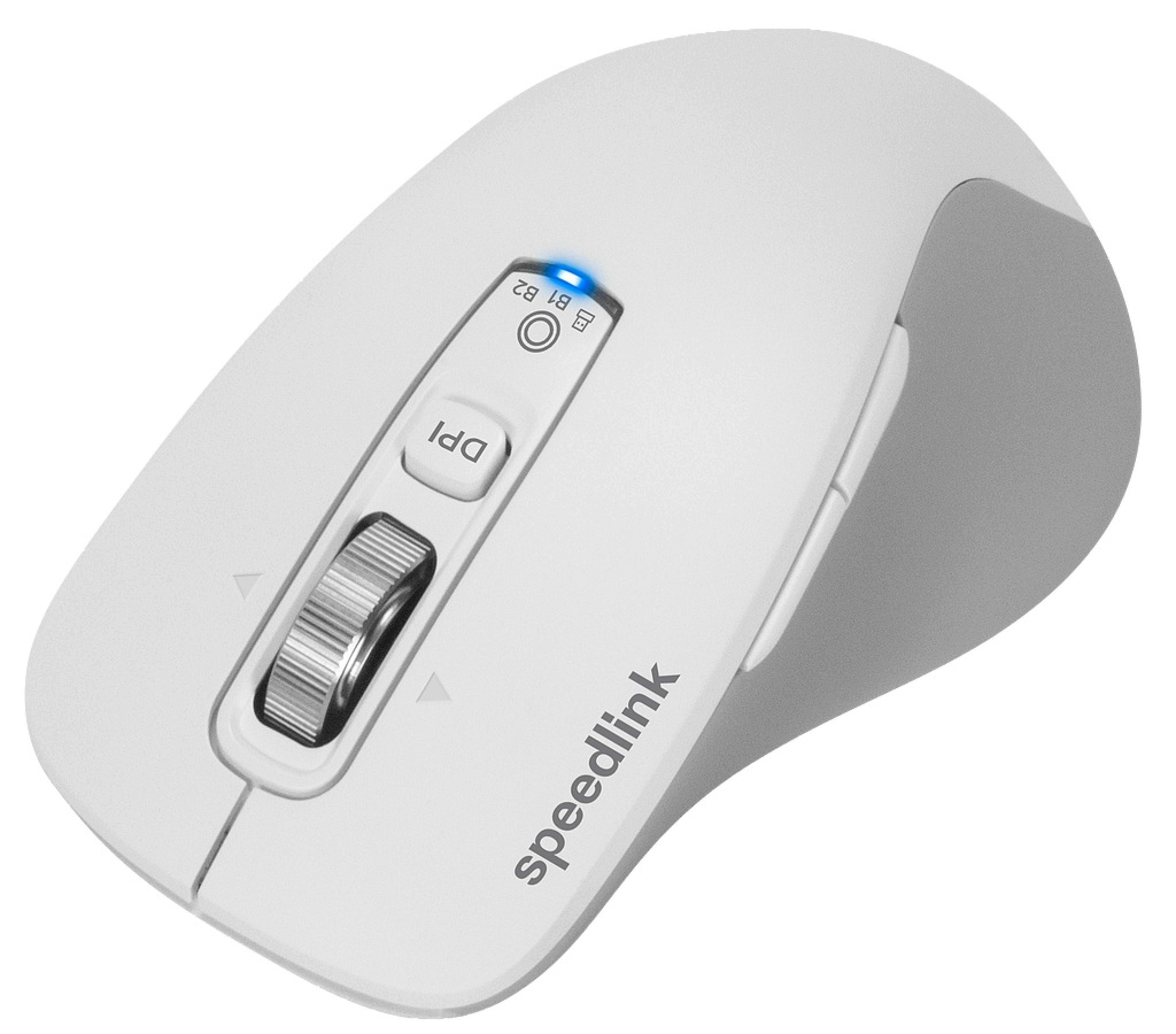 VELORA wiederaufladbare Maus - kabellos, Bluetooth, Smart Flying Scroll Wheel, weiß