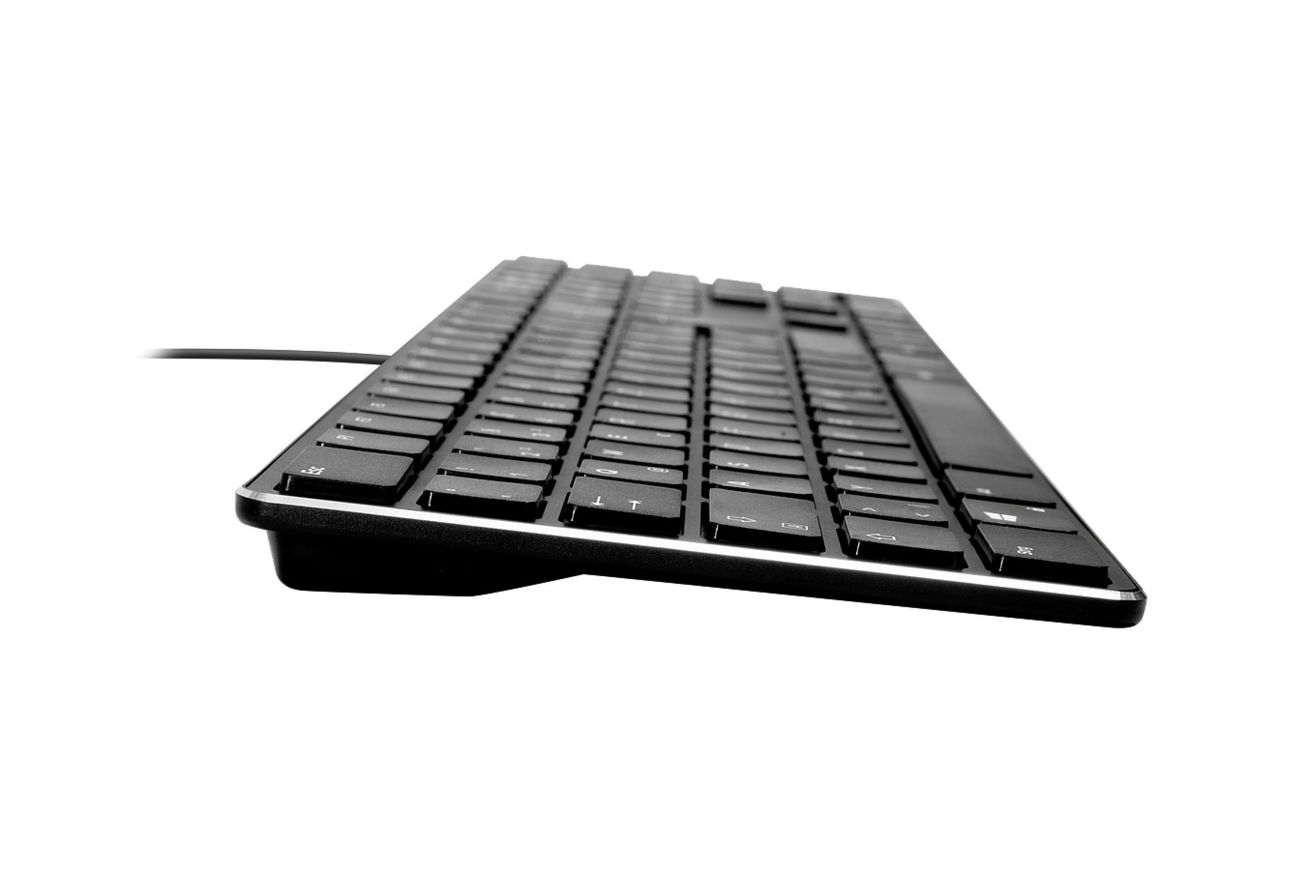 RIVA Slim Metal Scissor Keyboard, black - DE Layout