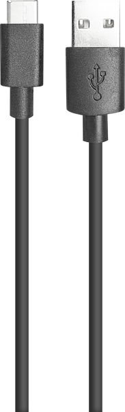 Schwarzes USB-auf-Micro-USB-Kabel für Datenübertragung und Aufladen elektronischer Geräte