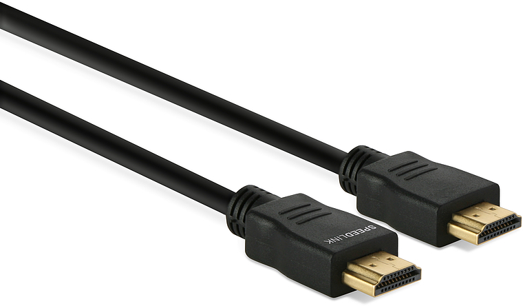 Schwarzes HDMI-Kabel 2.0 High-Speed mit Ethernet, 2 Meter Länge, beidseitig HDMI-Stecker
