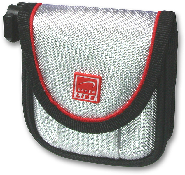 SPEED LINK silberne Schutztasche mit rotem Rand, geeignet für Handheld-Konsolen oder Zubehör