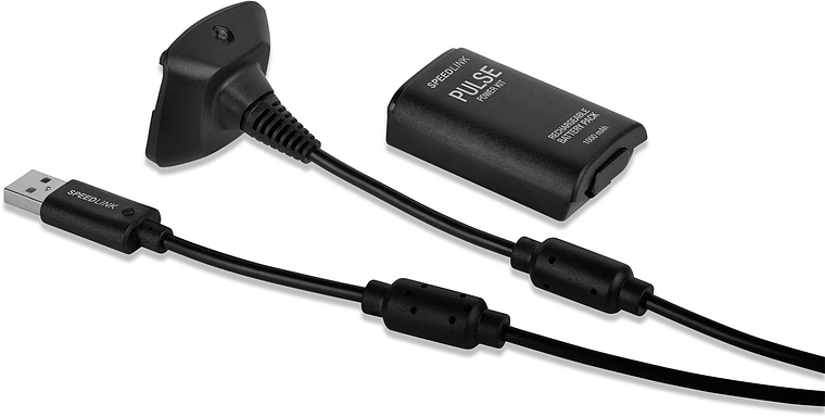 Speedlink PULSE PC Vibrationsfeedback-Adapter mit USB-Anschluss, bestehend aus Kabel, Vibrationsmodul und Steuereinheit, schwarz