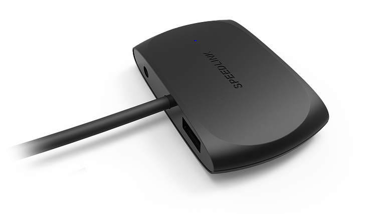 Schwarzer SPEEDLINK USB-Adapter mit Kabel, geeignet zum Anschluss und zur Verbindung verschiedener Geräte