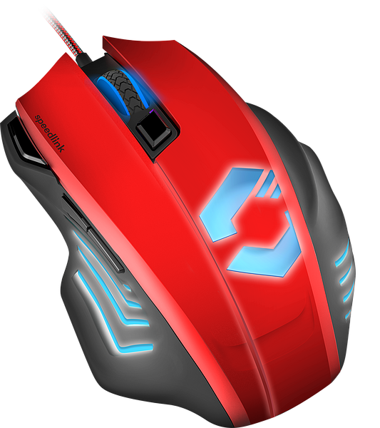 DECUS RESPEC Gaming Mouse, black-red