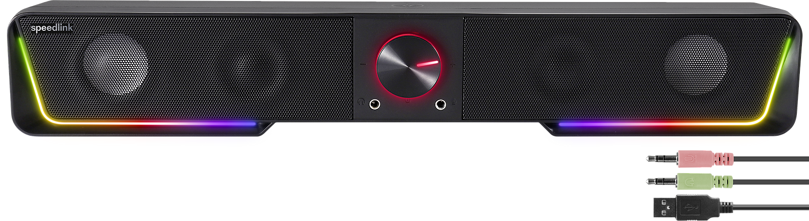 GRAVITY RGB Stereo Soundbar, schwarz