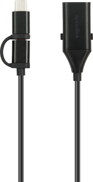 Schwarzes Speedlink USB-Ladekabel mit magnetischem Anschluss für einfaches Verbinden von Geräten