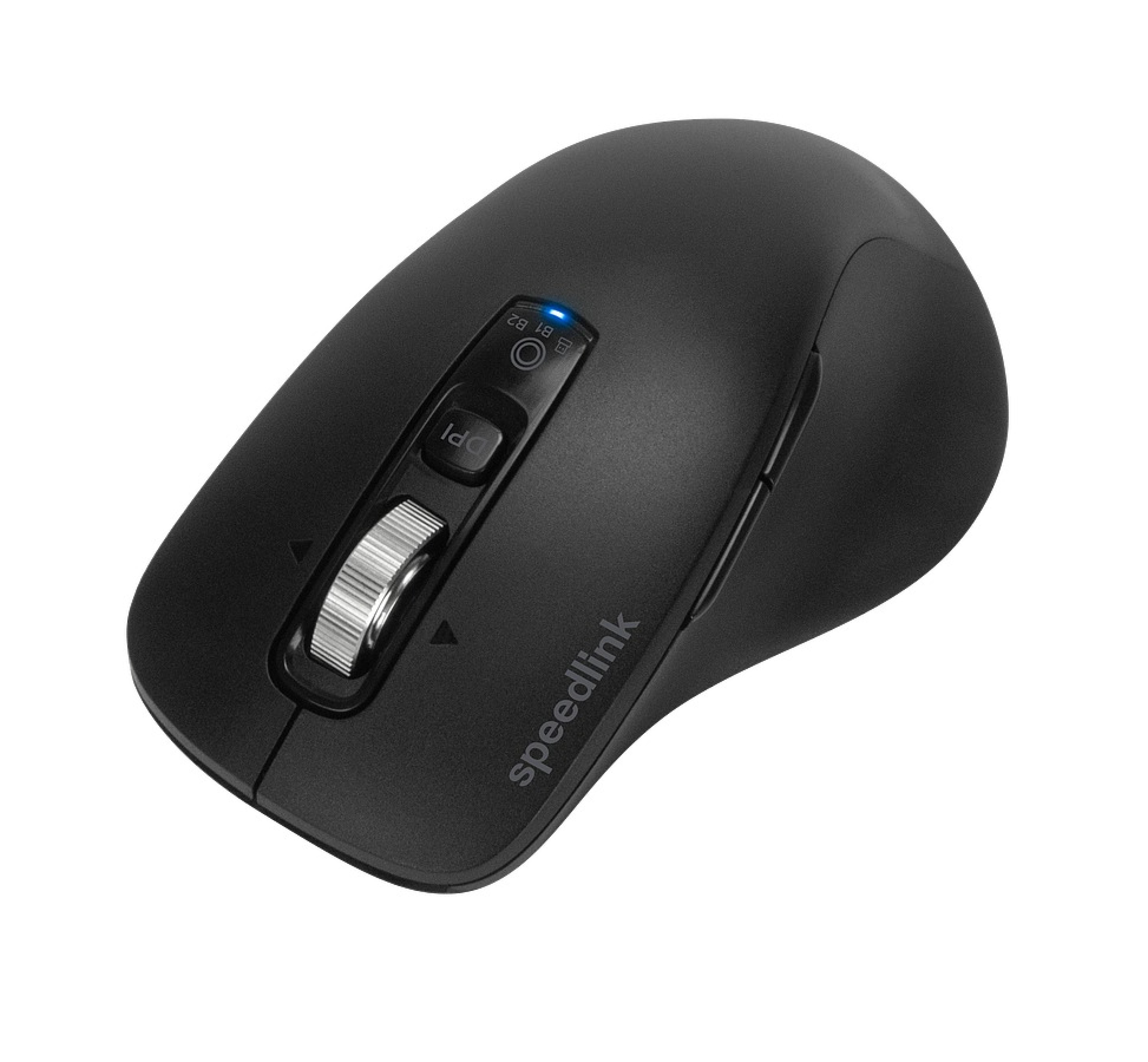 VELORA wiederaufladbare Maus - kabellos, Bluetooth, Smart Flying Scroll Wheel, schwarz
