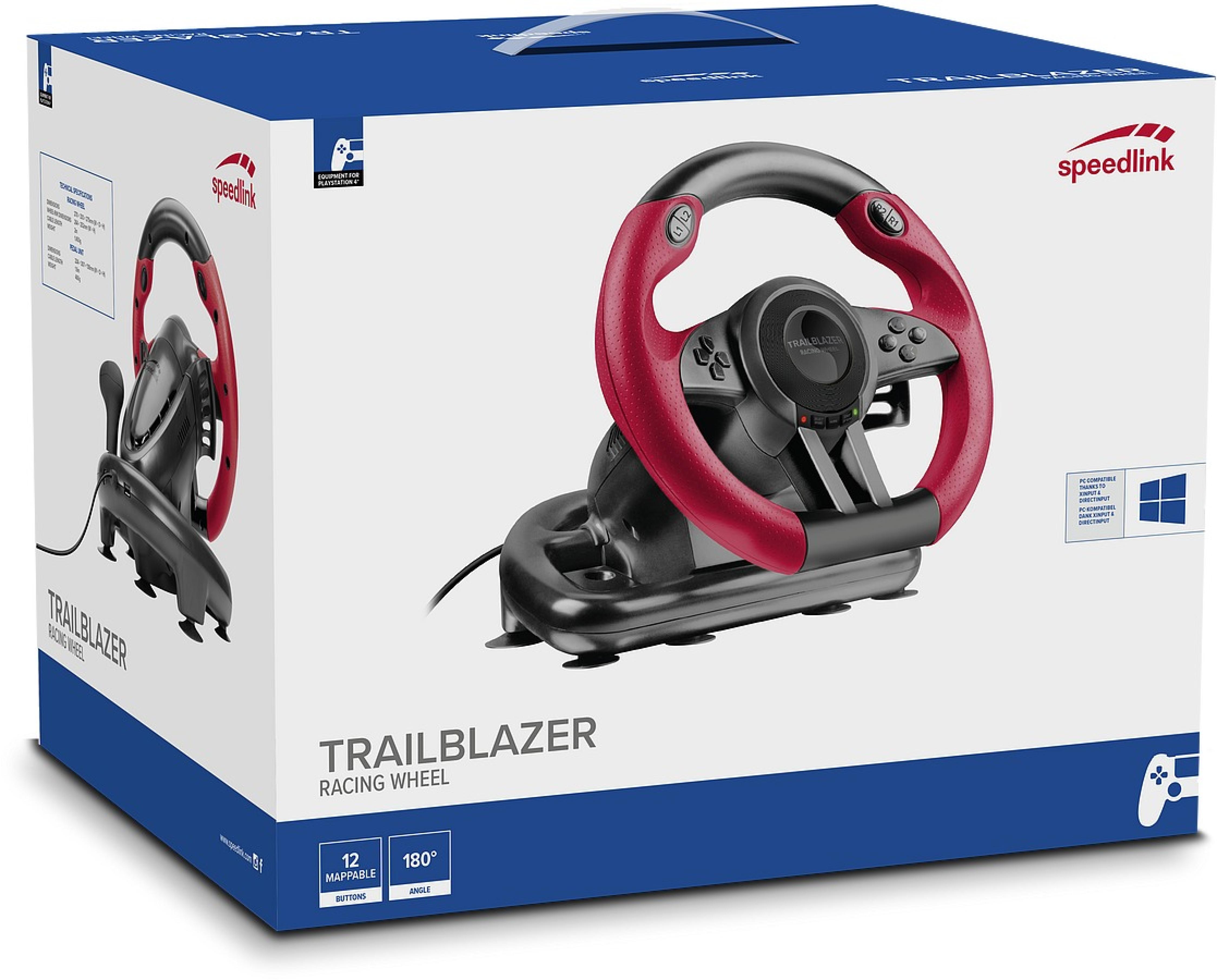 TRAILBLAZER Racing Wheel for PC/PS4/Xbox Series X/S/One/Switch 2/Switch/OLED, black