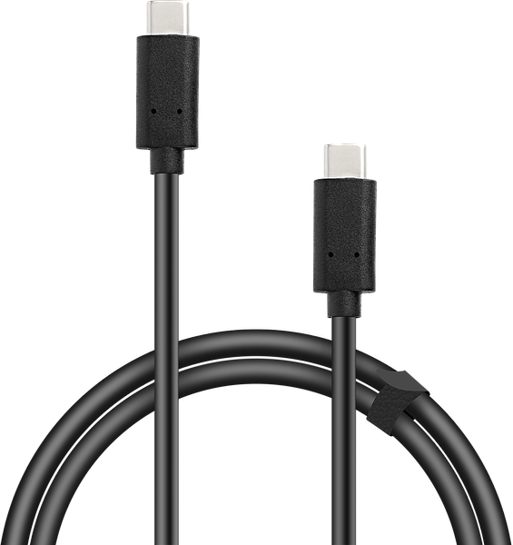 Schwarzes USB-C auf USB-C Kabel, optimal für Verbindung und Laden verschiedener Geräte