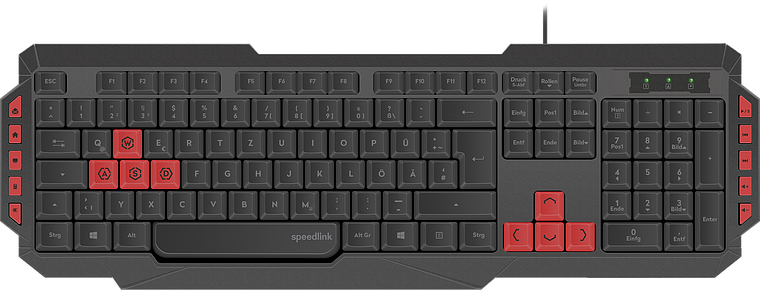 LUDICIUM Gaming Keyboard, black - DE Layout