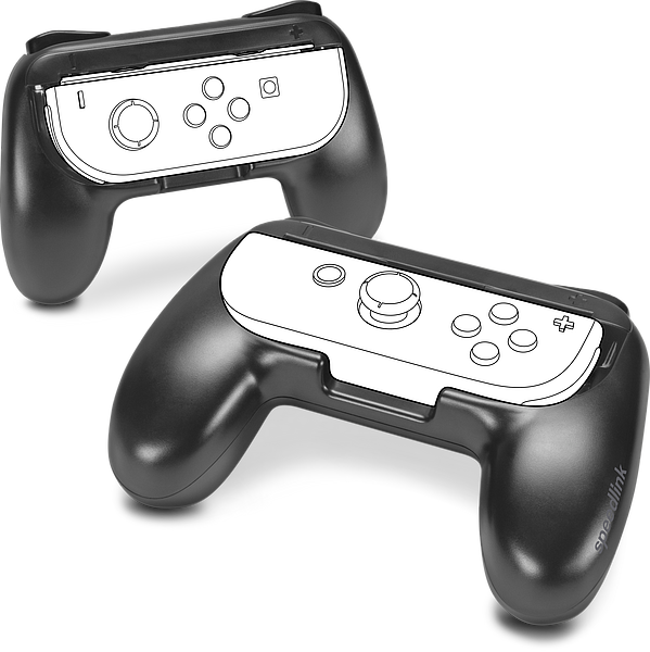 Nintendo black. Крепление для контроллера Joy-con Speedlink для консоли Nintendo Switch. Control Handle RLX-III.