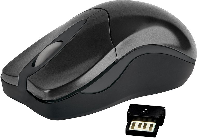 PICA Wireless Micro Mouse, schwarz – 1.200 dpi, Funk, kompakt